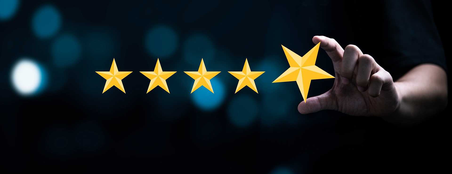 5 stars and a hand